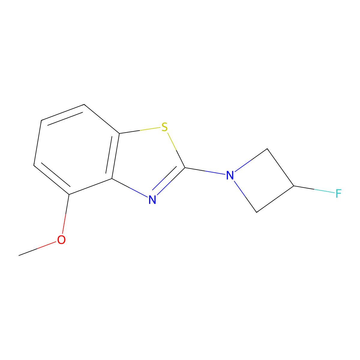 2-(3-Fluoroazetidin-1-yl)-4-methoxy-1,3-benzothiazole molecular structure, CAS 3054542-95-6
