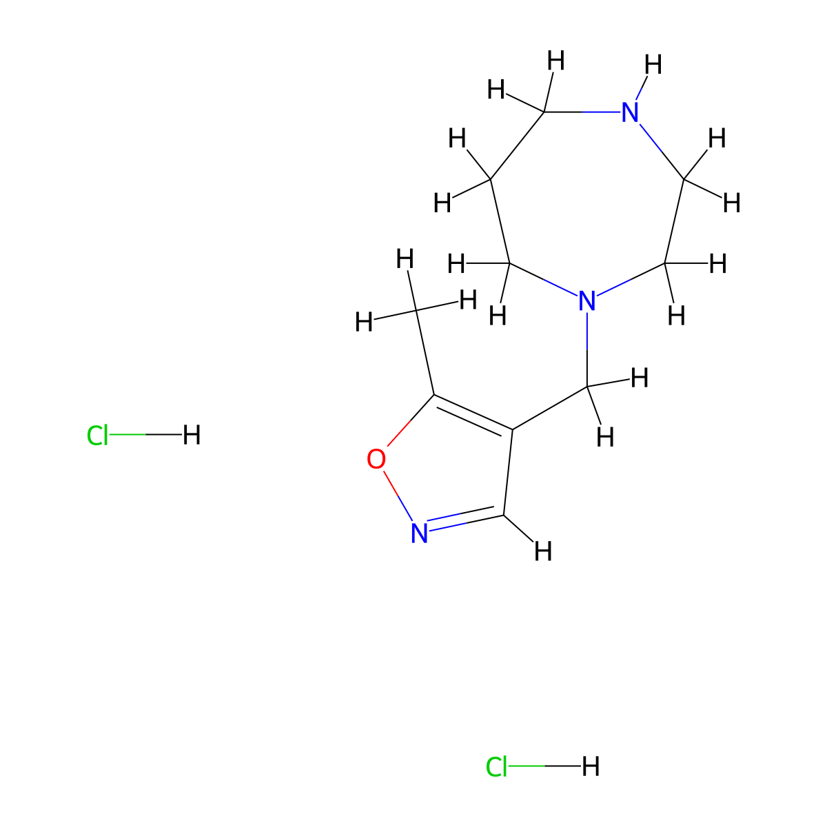 1-[(5-Methyl-1,2-oxazol-4-yl)methyl]-1,4-diazepane dihydrochloride molecular structure, CAS 3054542-96-7