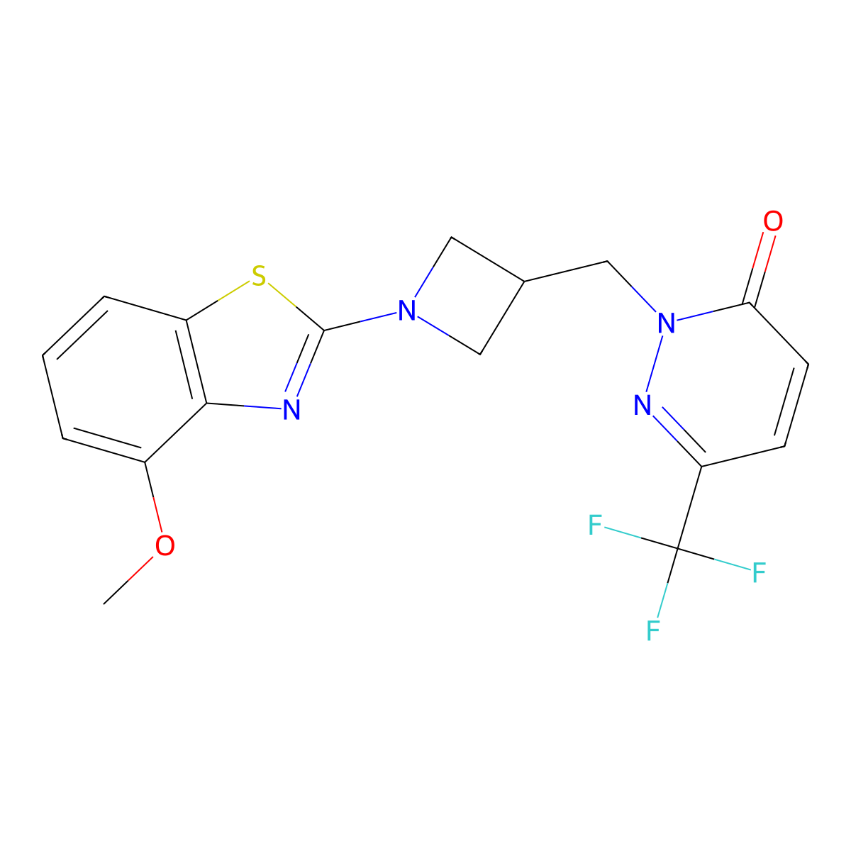 2-{[1-(4-Methoxy-1,3-benzothiazol-2-yl)azetidin-3-yl]methyl}-6-(trifluoromethyl)-2,3-dihydropyridazin-3-one molecular structure, CAS 3054543-27-7
