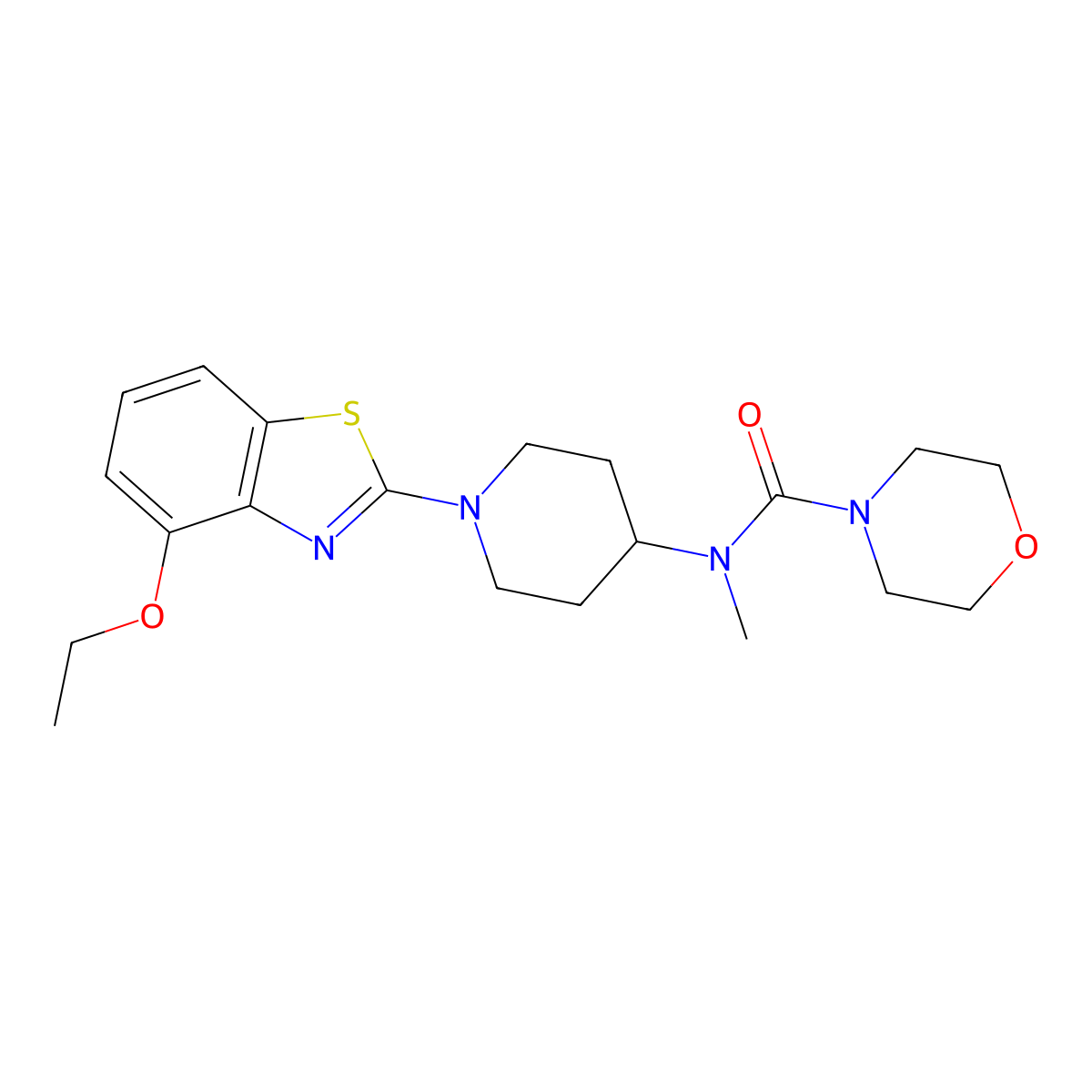 N-[1-(4-ethoxy-1,3-benzothiazol-2-yl)piperidin-4-yl]-N-methylmorpholine-4-carboxamide molecular structure, CAS 3054543-48-2