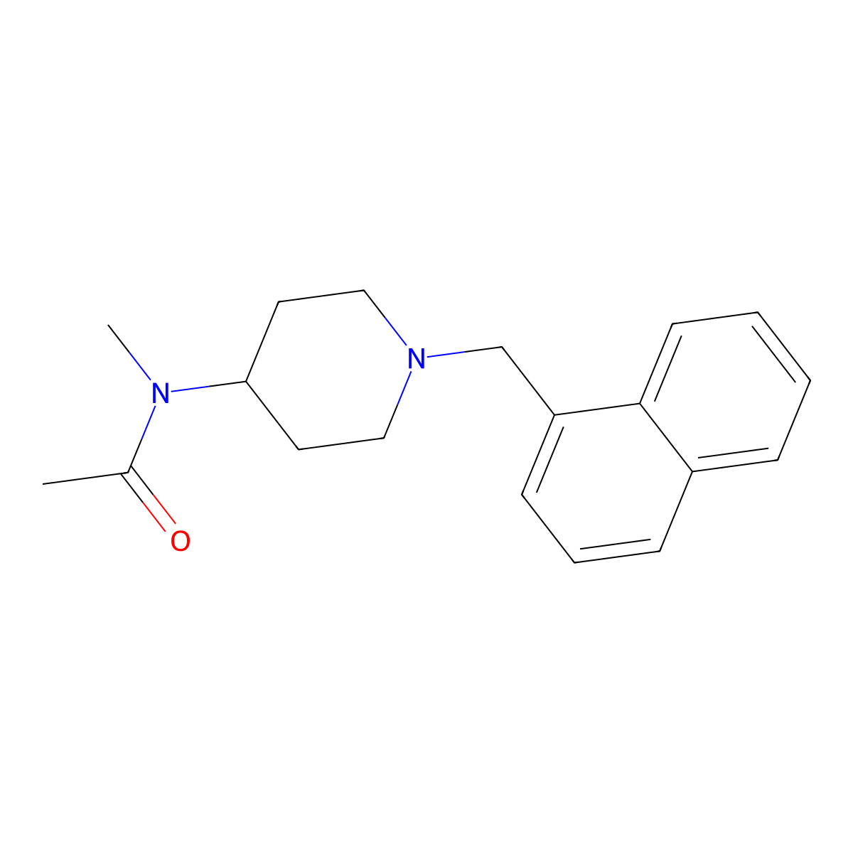 N-methyl-N-{1-[(naphthalen-1-yl)methyl]piperidin-4-yl}acetamide molecular structure, CAS 3054543-53-9