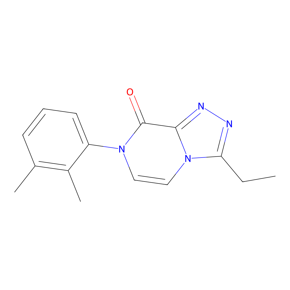 7-(2,3-dimethylphenyl)-3-ethyl-7H,8H-[1,2,4]triazolo[4,3-a]pyrazin-8-one molecular structure, CAS 3054543-69-7