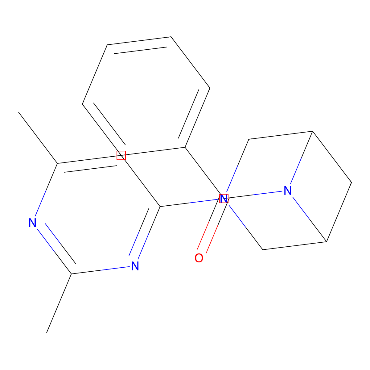 6-Benzoyl-3-(2,6-dimethylpyrimidin-4-yl)-3,6-diazabicyclo[3.1.1]heptane molecular structure, CAS 3054544-12-3