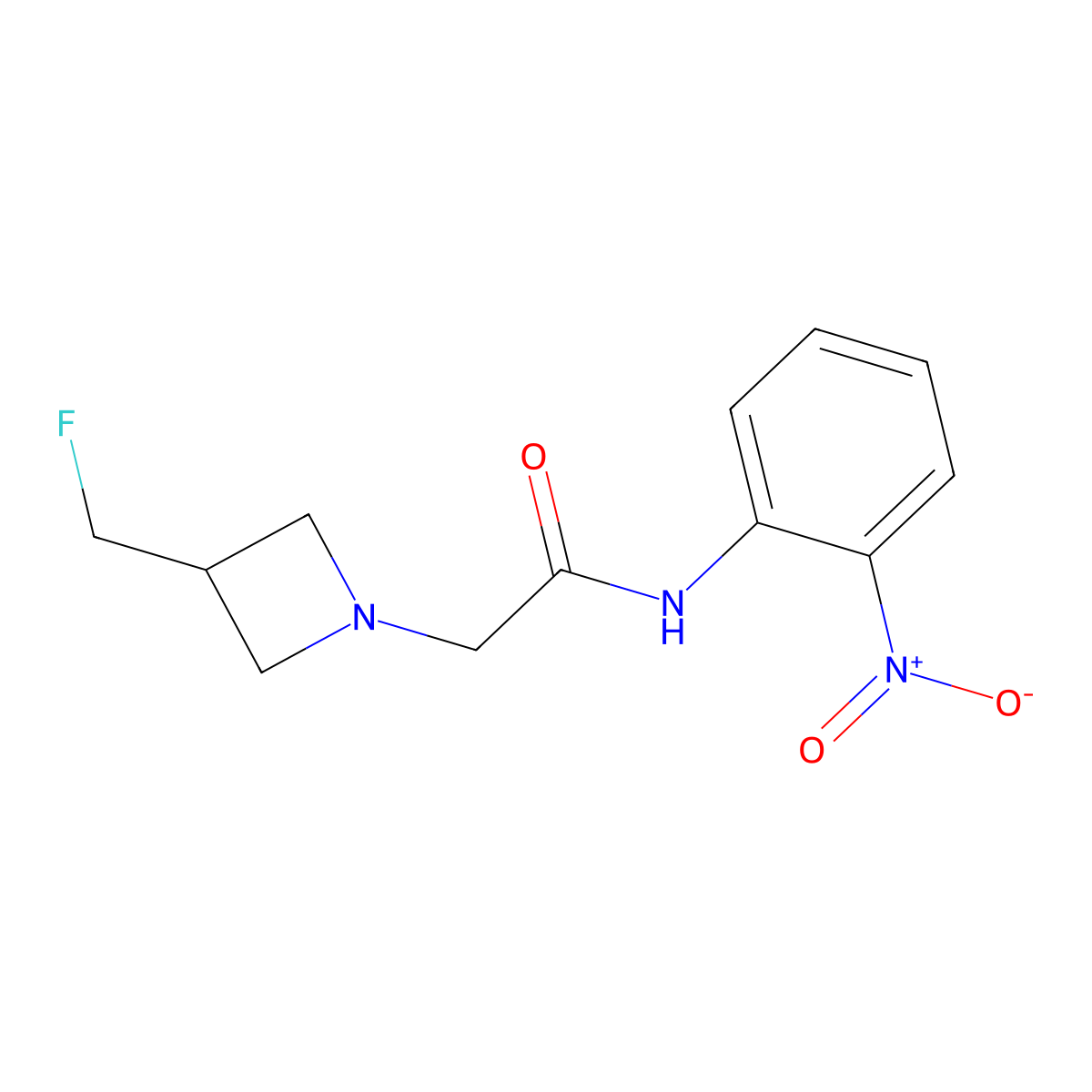 2-[3-(fluoromethyl)azetidin-1-yl]-N-(2-nitrophenyl)acetamide molecular structure, CAS 3054544-15-6