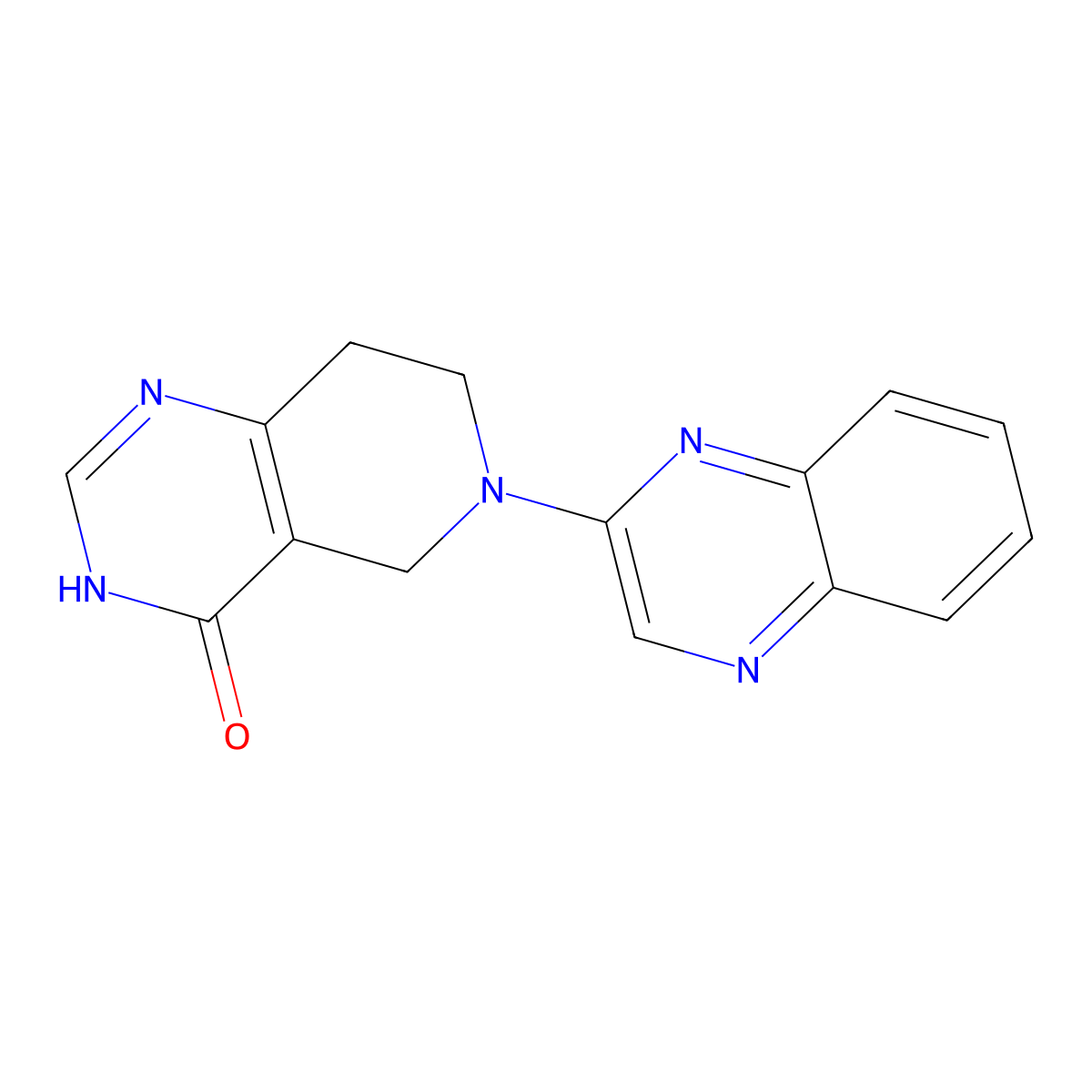 6-(quinoxalin-2-yl)-3H,4H,5H,6H,7H,8H-pyrido[4,3-d]pyrimidin-4-one molecular structure, CAS 3054544-26-9