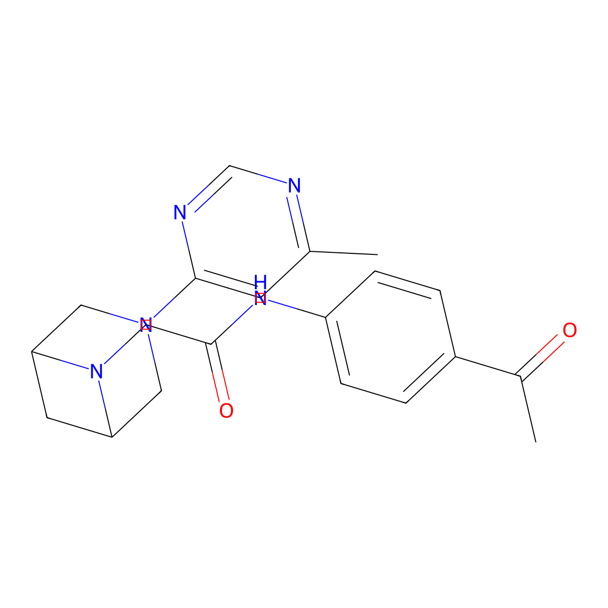 N-(4-acetylphenyl)-2-[3-(6-methylpyrimidin-4-yl)-3,6-diazabicyclo[3.1.1]heptan-6-yl]acetamide molecular structure, CAS 3054544-53-2