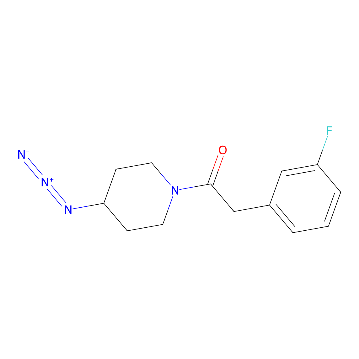 1-(4-Azidopiperidin-1-yl)-2-(3-fluorophenyl)ethan-1-one molecular structure, CAS 3054545-32-0