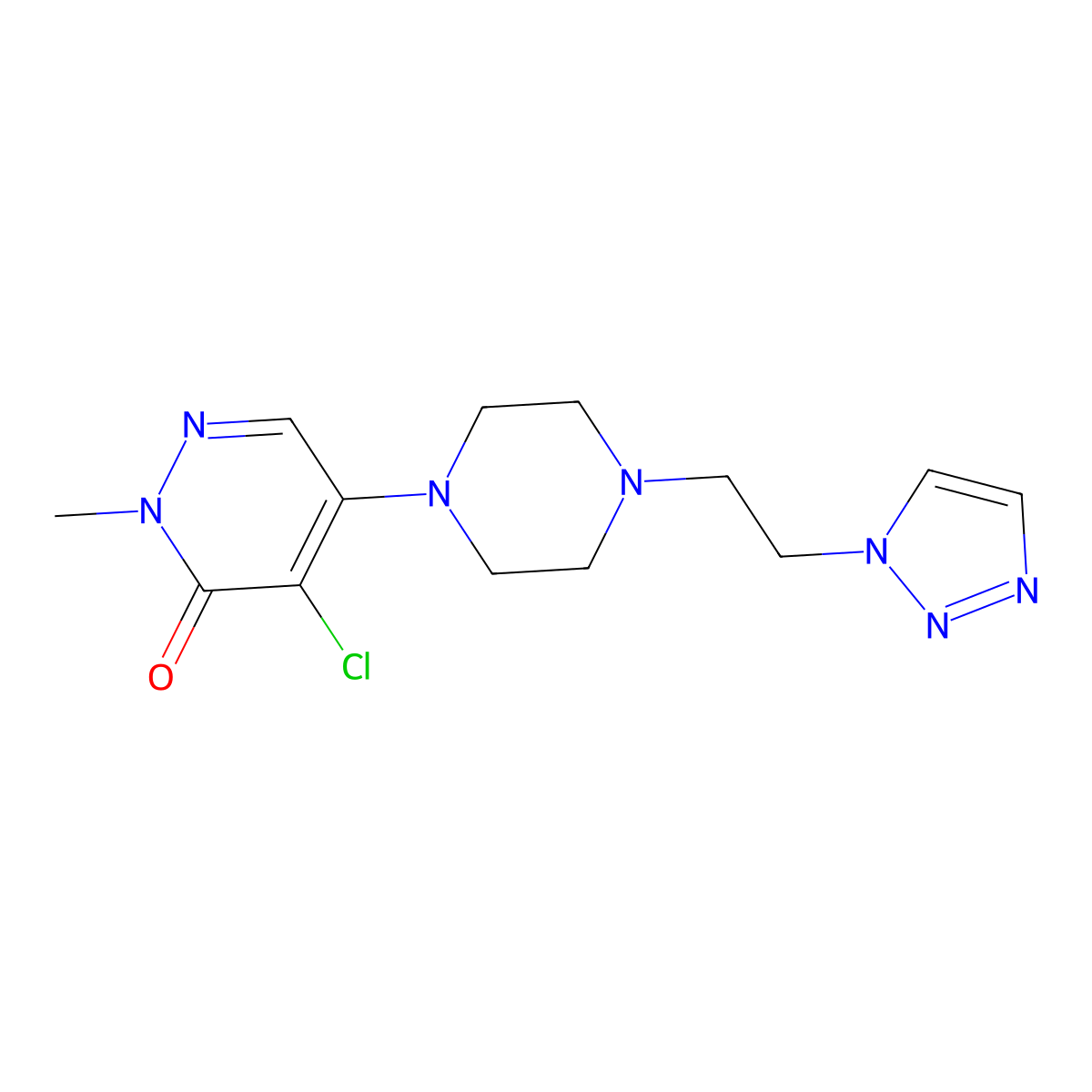 4-Chloro-2-methyl-5-{4-[(5-methyl-1,2-oxazol-4-yl)methyl]piperazin-1-yl}-2,3-dihydropyridazin-3-one molecular structure, CAS 3054545-33-1