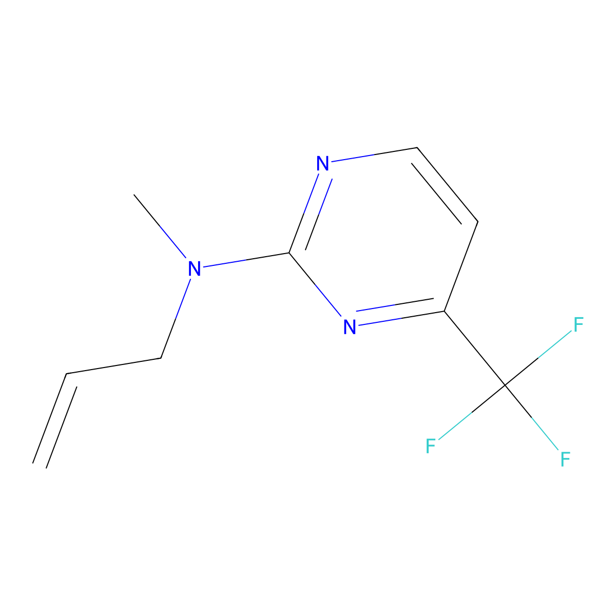 N-methyl-N-(prop-2-en-1-yl)-4-(trifluoromethyl)pyrimidin-2-amine molecular structure, CAS 3054545-83-1