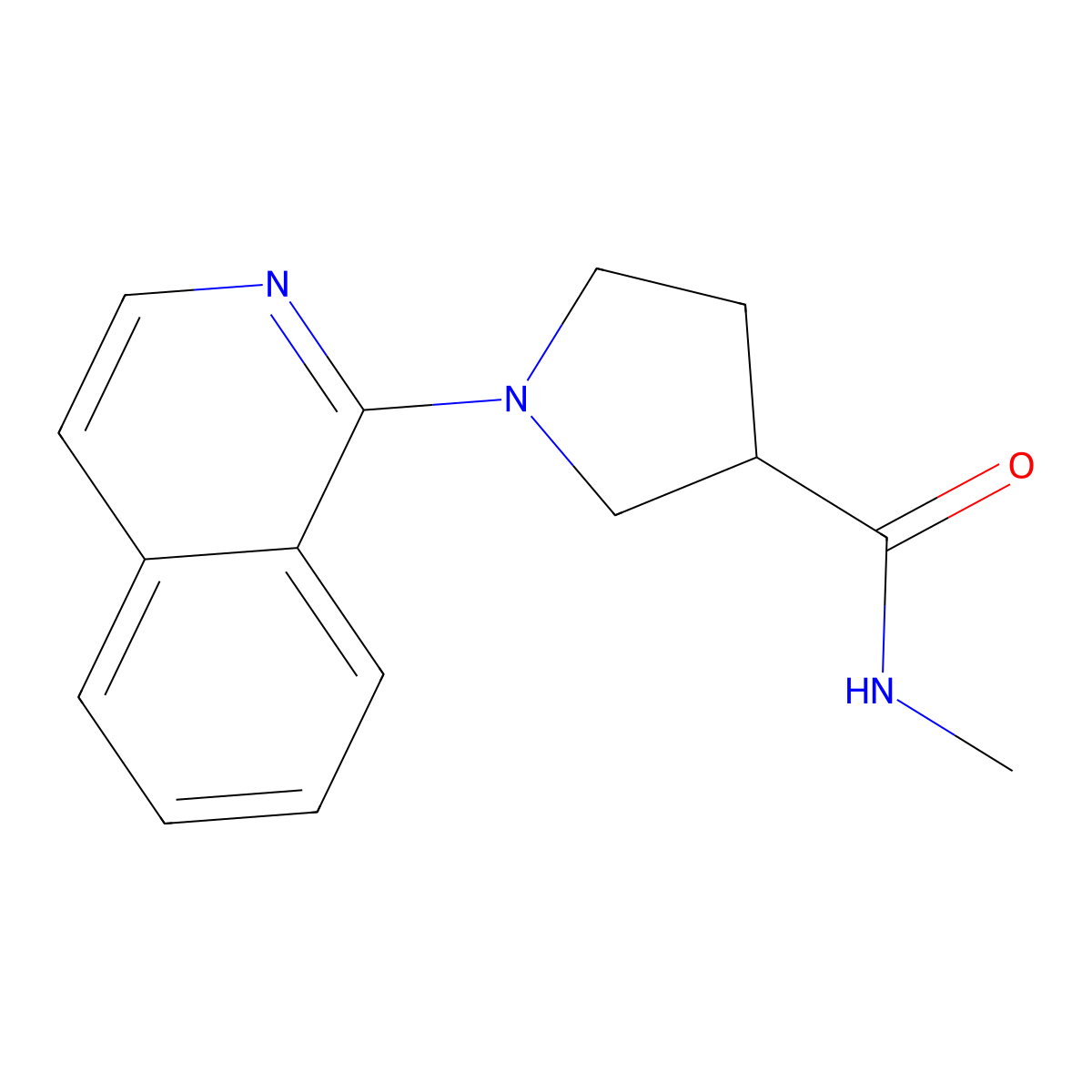 1-(isoquinolin-1-yl)-N-methylpyrrolidine-3-carboxamide molecular structure, CAS 3054546-09-4