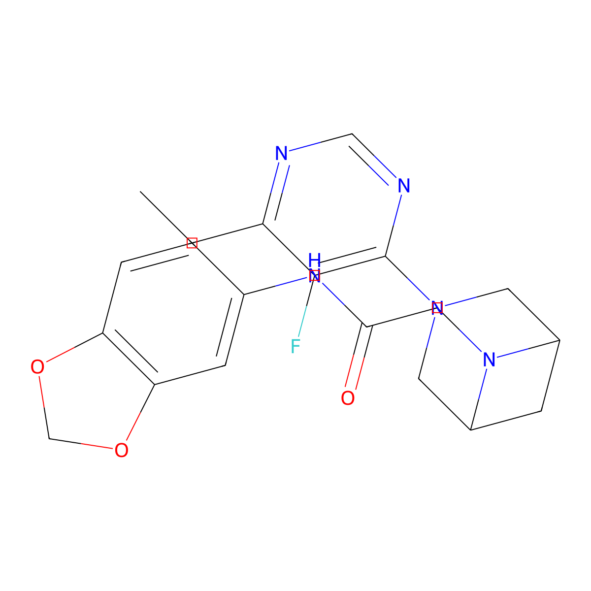 N-(2H-1,3-benzodioxol-5-yl)-2-[3-(6-ethyl-5-fluoropyrimidin-4-yl)-3,6-diazabicyclo[3.1.1]heptan-6-yl]acetamide molecular structure, CAS 3054546-15-2