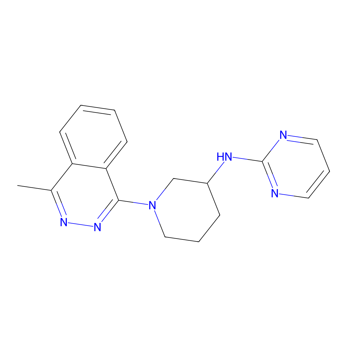 N-[1-(4-methylphthalazin-1-yl)piperidin-3-yl]pyrimidin-2-amine molecular structure, CAS 3054546-54-9