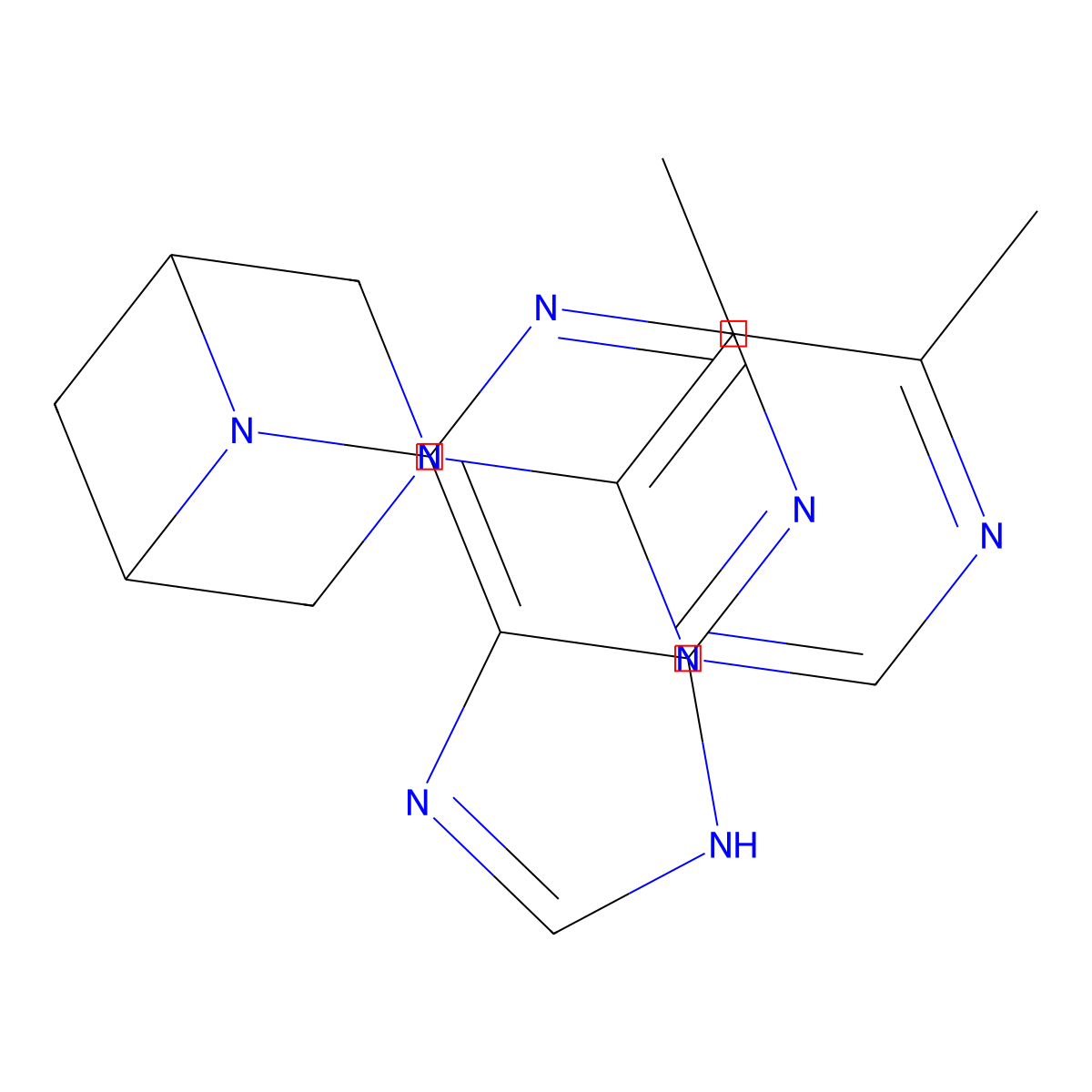 6-[3-(5,6-dimethylpyrimidin-4-yl)-3,6-diazabicyclo[3.1.1]heptan-6-yl]-9H-purine molecular structure, CAS 3054546-99-2