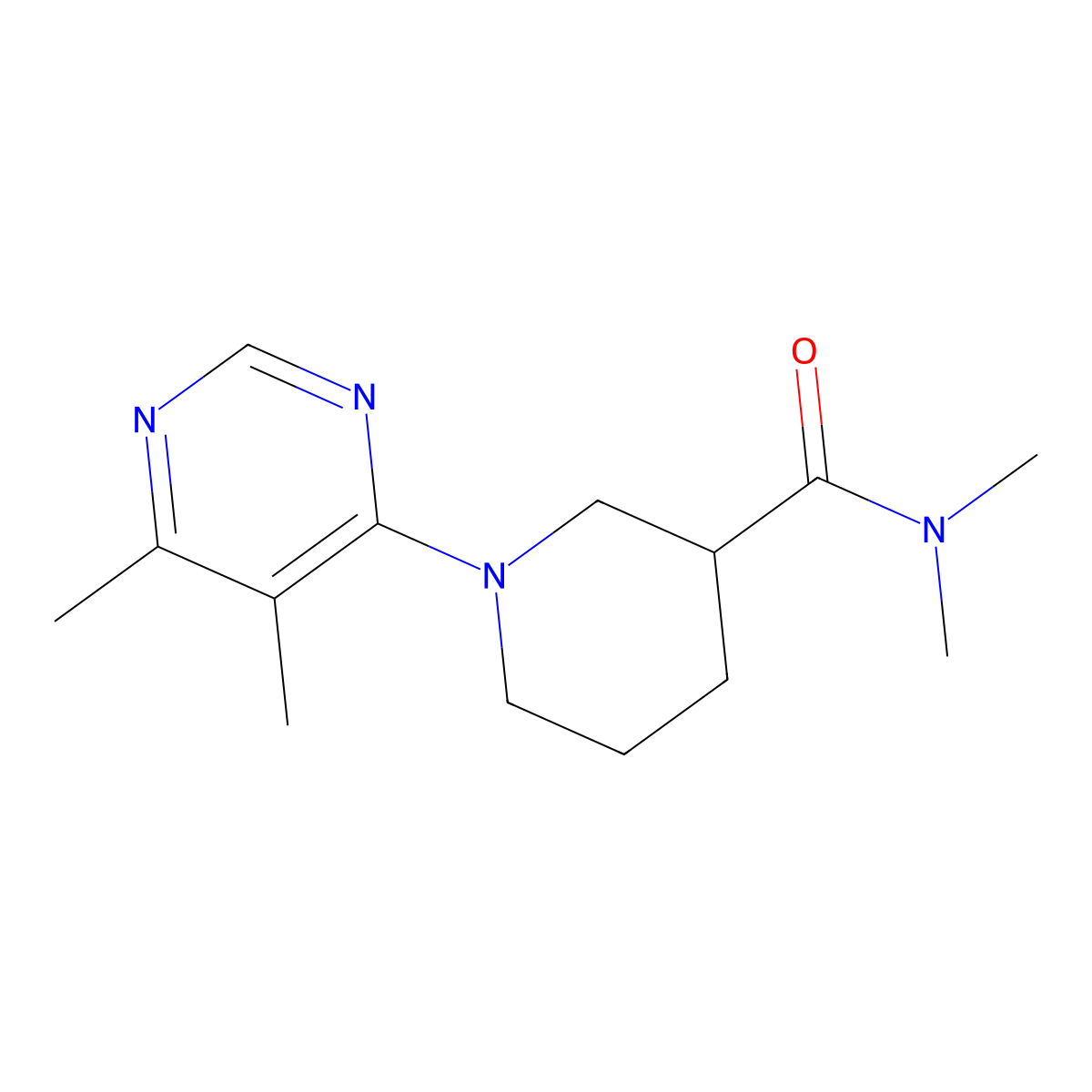 1-(5,6-dimethylpyrimidin-4-yl)-N,N-dimethylpiperidine-3-carboxamide molecular structure, CAS 3054547-81-5