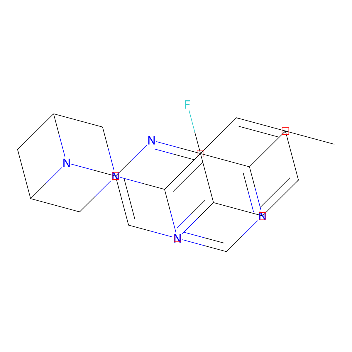2-[3-(6-Ethyl-5-fluoropyrimidin-4-yl)-3,6-diazabicyclo[3.1.1]heptan-6-yl]quinoxaline molecular structure, CAS 3054548-24-9