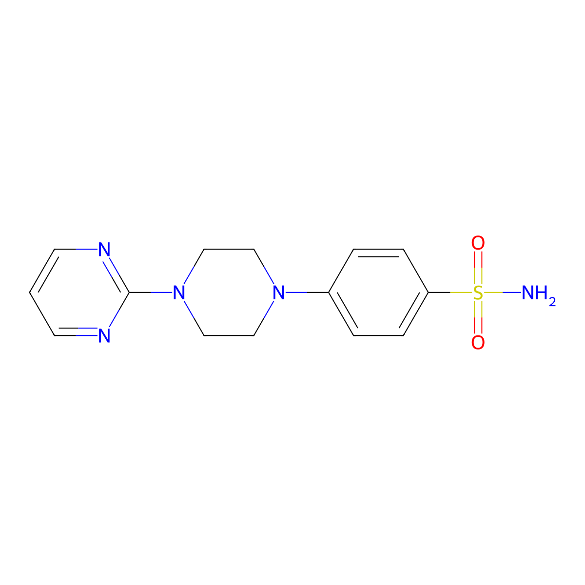 4-[4-(Pyrimidin-2-yl)piperazin-1-yl]benzene-1-sulfonamide molecular structure, CAS 3054548-35-2
