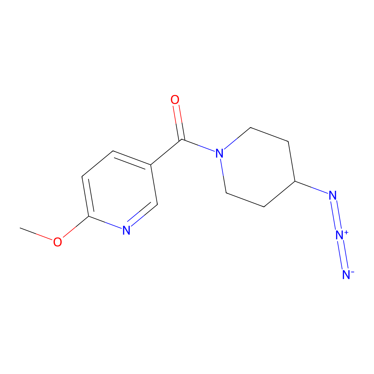 5-(4-Azidopiperidine-1-carbonyl)-2-methoxypyridine molecular structure, CAS 3054548-43-2