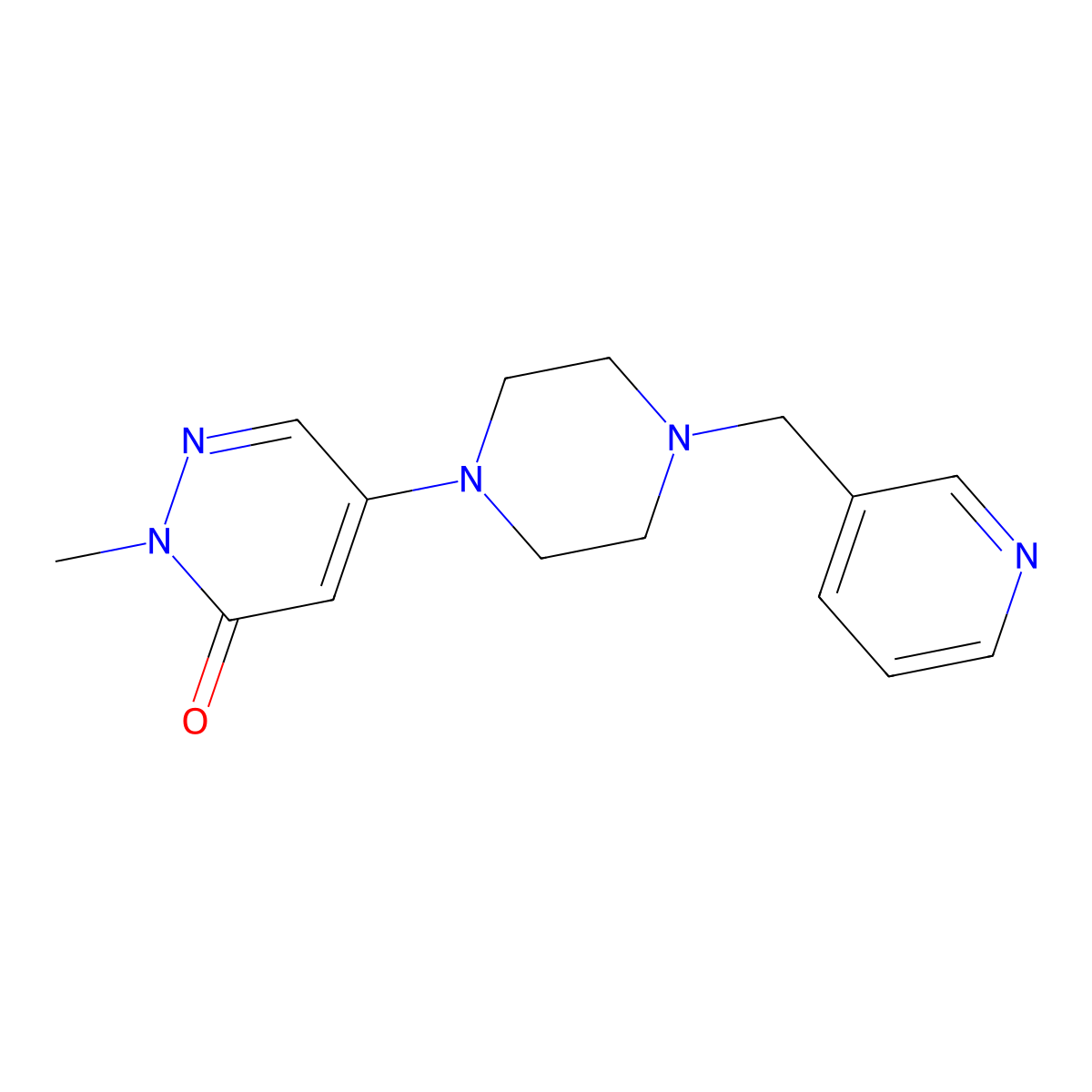 2-Methyl-5-{4-[(pyridin-3-yl)methyl]piperazin-1-yl}-2,3-dihydropyridazin-3-one molecular structure, CAS 3054548-57-8