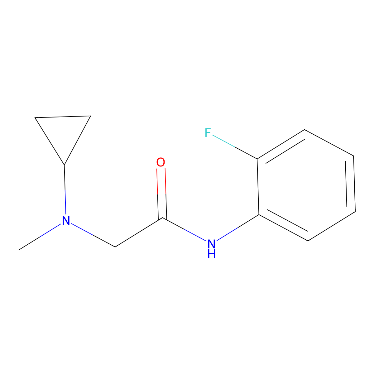 2-[cyclopropyl(methyl)amino]-N-(2-fluorophenyl)acetamide molecular structure, CAS 3054550-16-9