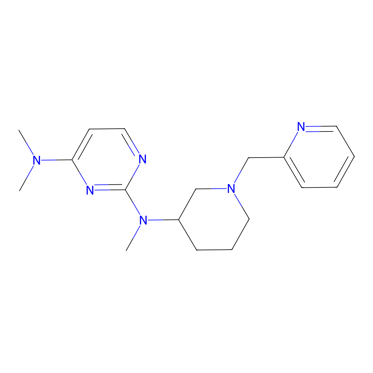 2-N,4-N,4-N-trimethyl-2-N-[1-(pyridin-2-ylmethyl)piperidin-3-yl]pyrimidine-2,4-diamine molecular structure, CAS 3054550-41-0