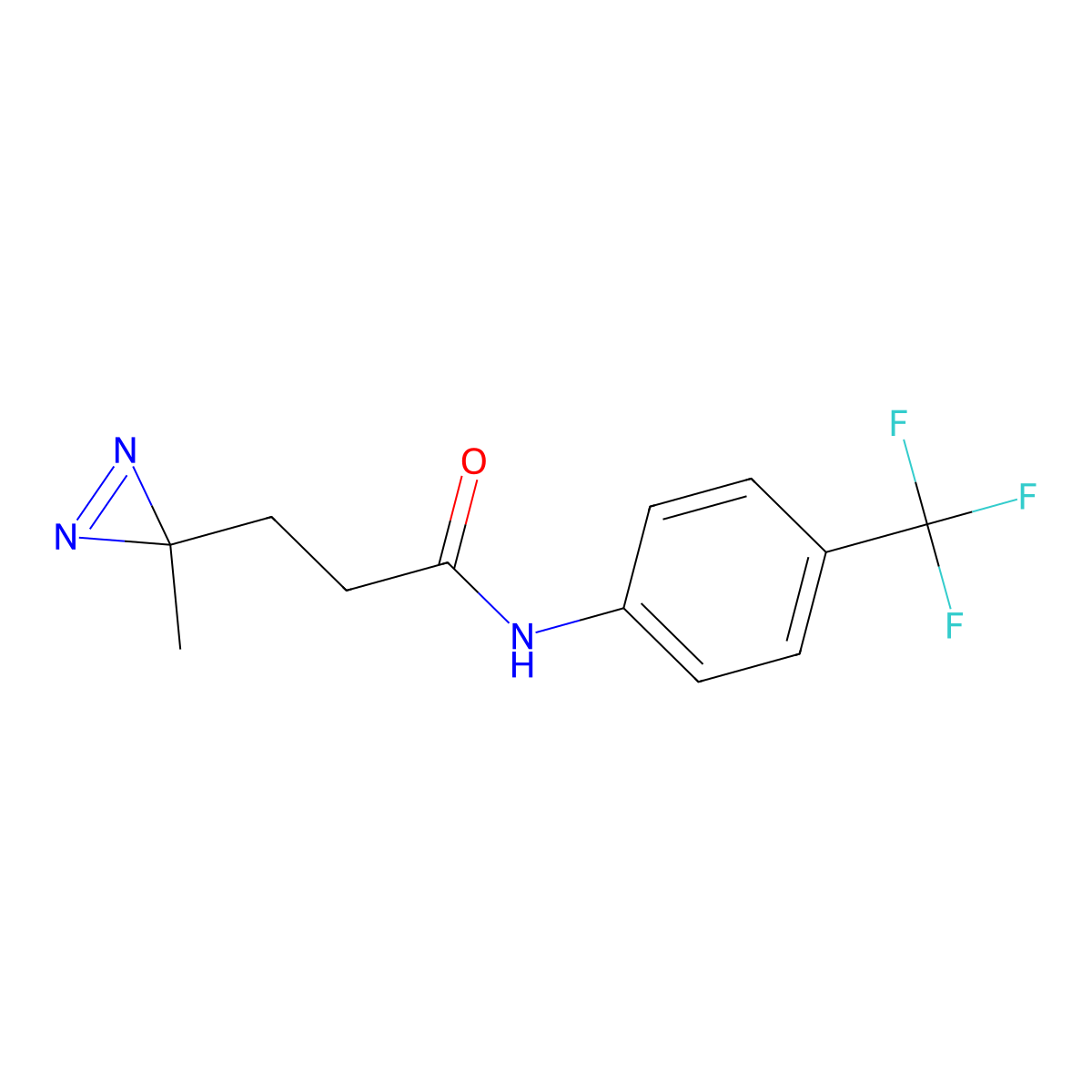 3-(3-methyl-3H-diazirin-3-yl)-N-[4-(trifluoromethyl)phenyl]propanamide molecular structure, CAS 3054551-08-2