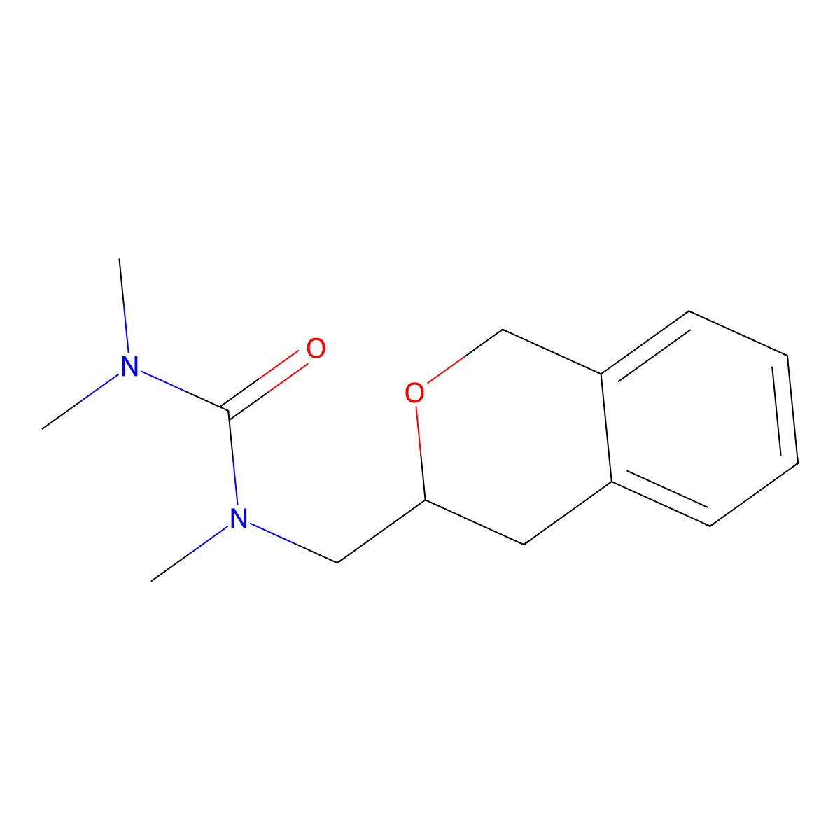 1-[(3,4-dihydro-1H-2-benzopyran-3-yl)methyl]-1,3,3-trimethylurea molecular structure, CAS 3054551-11-7