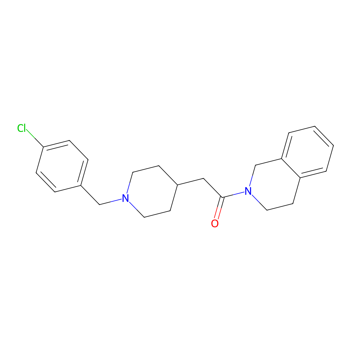 2-{1-[(4-Chlorophenyl)methyl]piperidin-4-yl}-1-(1,2,3,4-tetrahydroisoquinolin-2-yl)ethan-1-one molecular structure, CAS 3054551-16-2