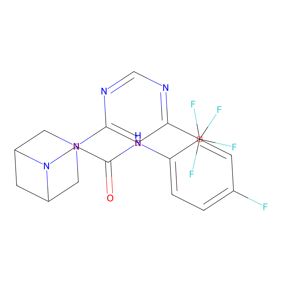 N-(2,4-difluorophenyl)-2-{3-[6-(trifluoromethyl)pyrimidin-4-yl]-3,6-diazabicyclo[3.1.1]heptan-6-yl}acetamide molecular structure, CAS 3054551-34-4