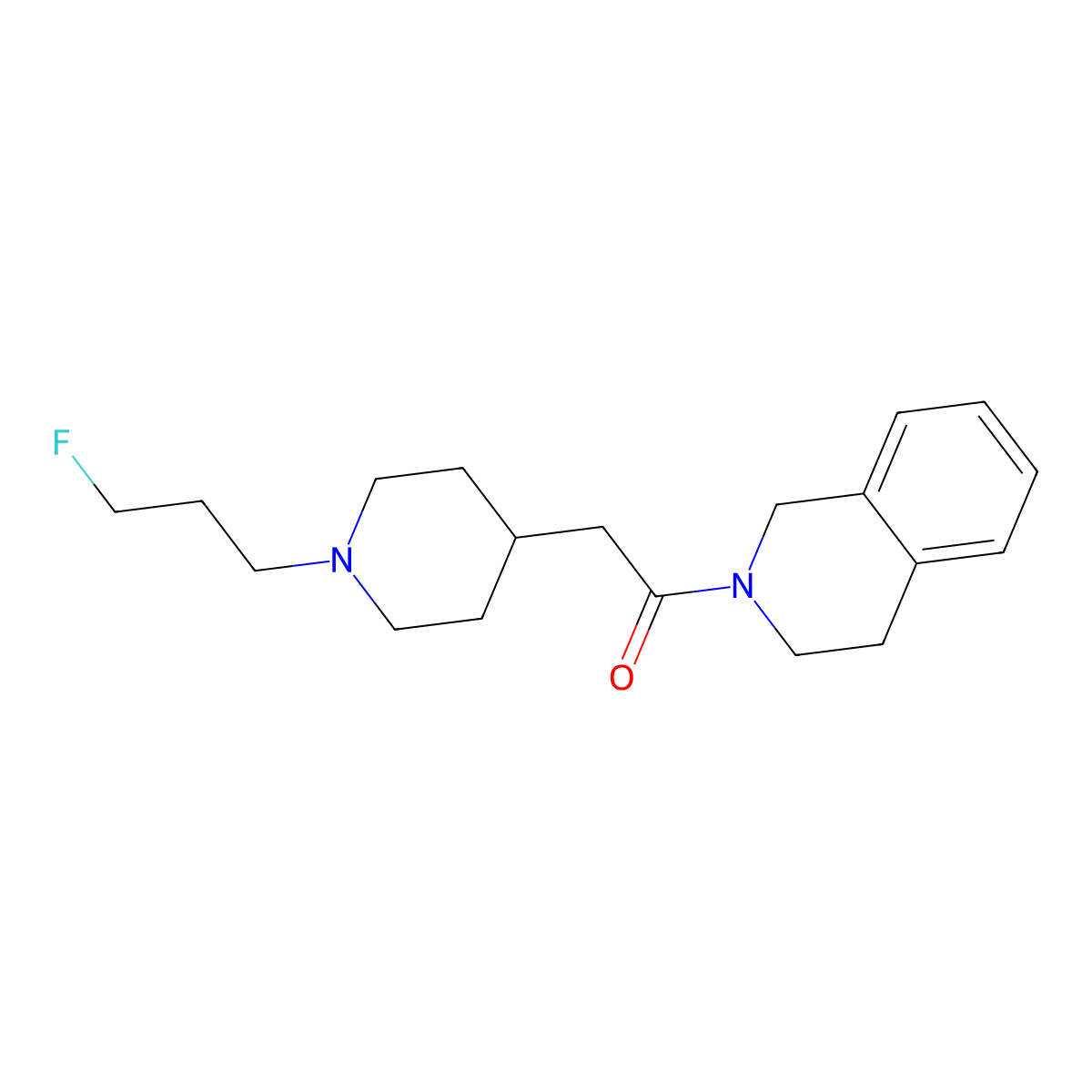 2-[1-(3-Fluoropropyl)piperidin-4-yl]-1-(1,2,3,4-tetrahydroisoquinolin-2-yl)ethan-1-one molecular structure, CAS 3054551-35-5