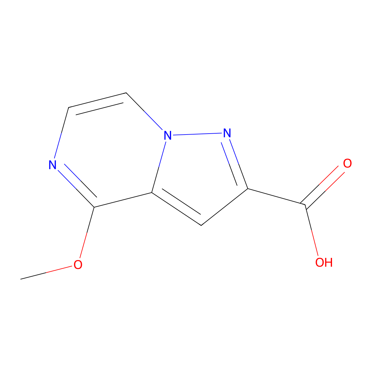 4-Methoxypyrazolo[1,5-a]pyrazine-2-carboxylic acid molecular structure, CAS 3054551-41-3