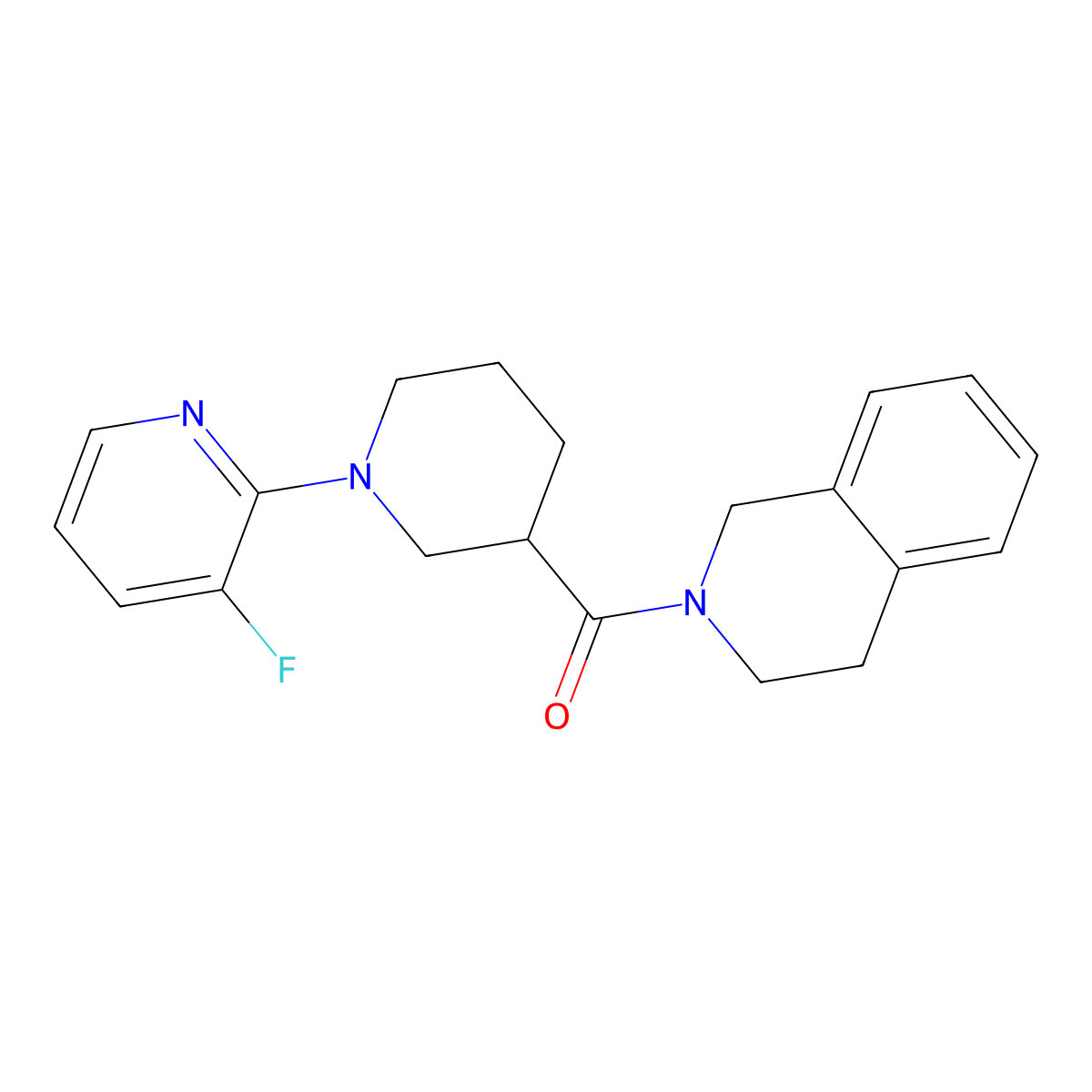2-[1-(3-Fluoropyridin-2-yl)piperidine-3-carbonyl]-1,2,3,4-tetrahydroisoquinoline molecular structure, CAS 3054551-60-6