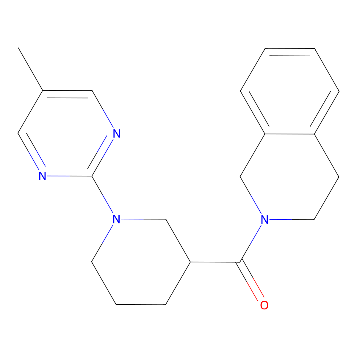 2-[1-(5-Methylpyrimidin-2-yl)piperidine-3-carbonyl]-1,2,3,4-tetrahydroisoquinoline molecular structure, CAS 3054551-66-2