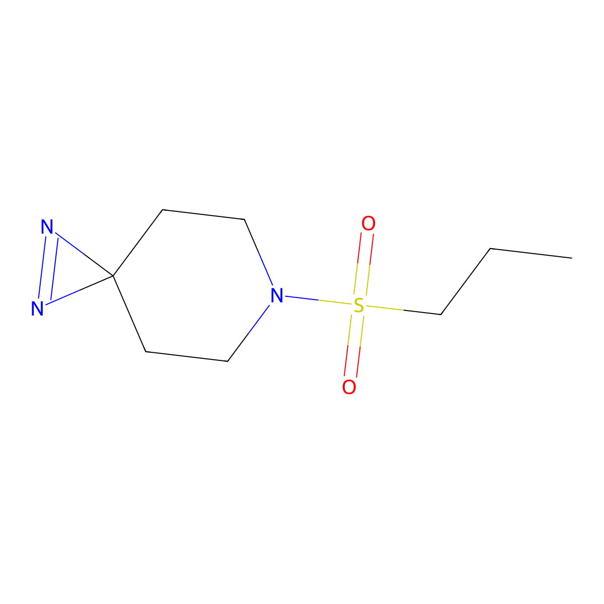 6-(Propane-1-sulfonyl)-1,2,6-triazaspiro[2.5]oct-1-ene molecular structure, CAS 3054551-79-7