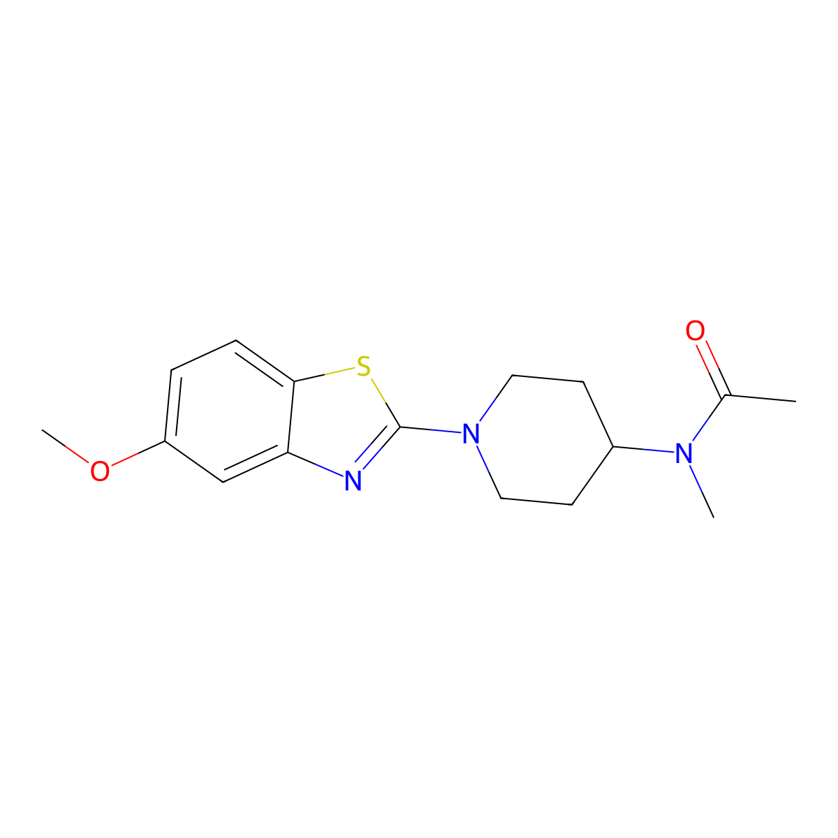 N-[1-(5-methoxy-1,3-benzothiazol-2-yl)piperidin-4-yl]-N-methylacetamide molecular structure, CAS 3054551-81-1