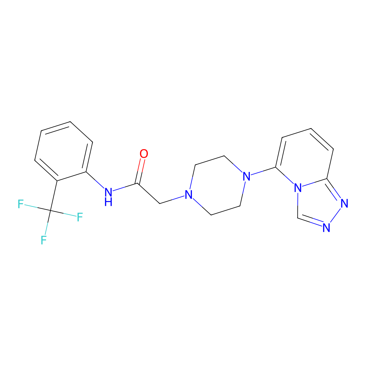 2-(4-{[1,2,4]triazolo[4,3-a]pyridin-5-yl}piperazin-1-yl)-N-[2-(trifluoromethyl)phenyl]acetamide molecular structure, CAS 3054551-96-8