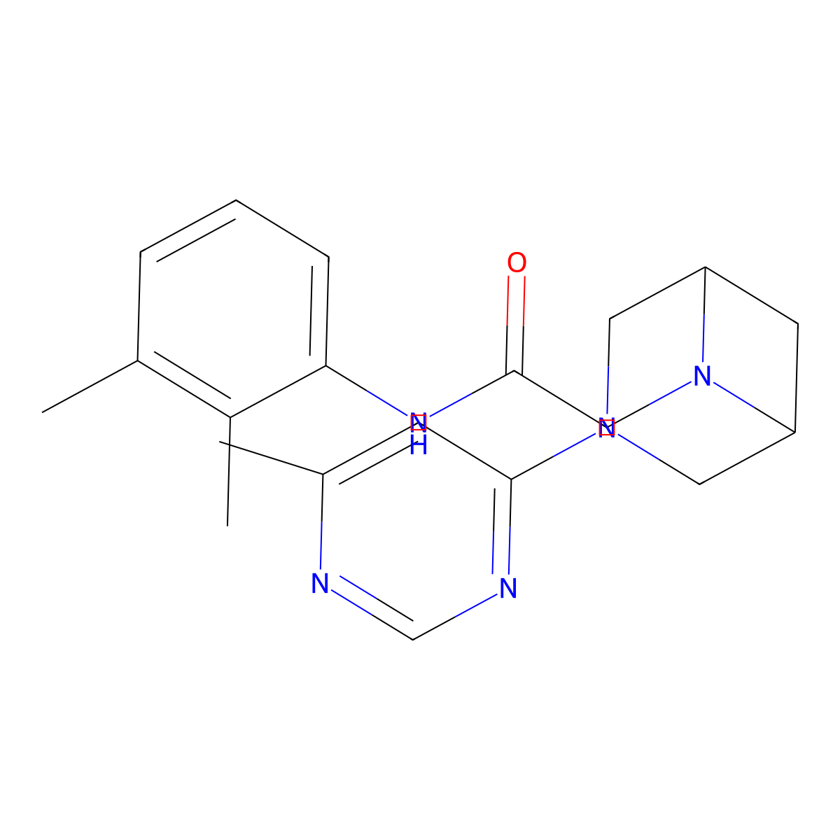N-(2,3-dimethylphenyl)-2-[3-(6-methylpyrimidin-4-yl)-3,6-diazabicyclo[3.1.1]heptan-6-yl]acetamide molecular structure, CAS 3054552-24-5