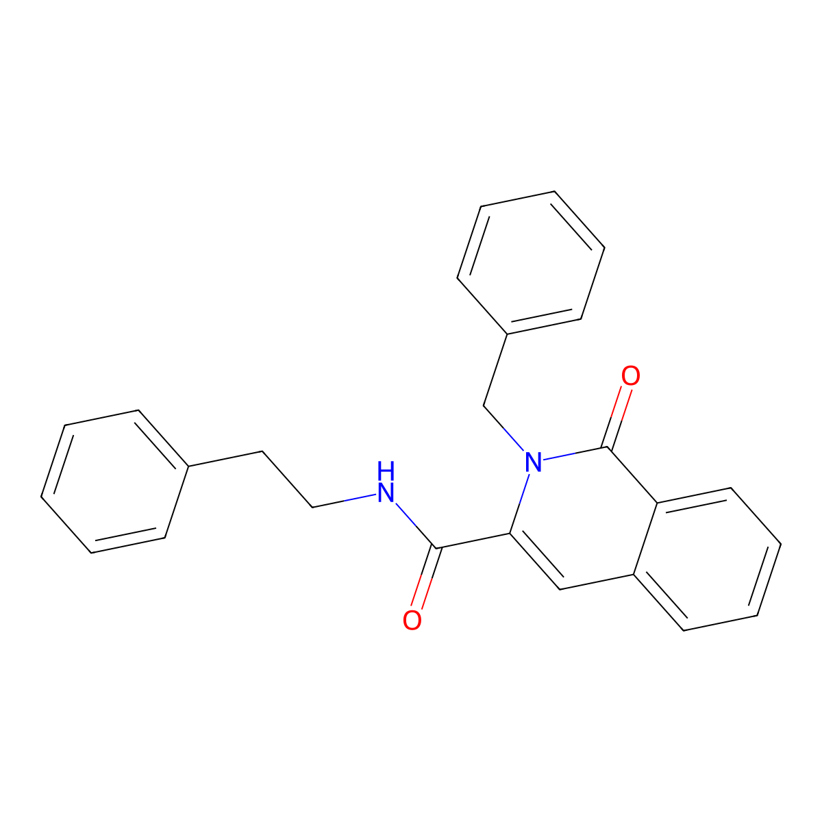 2-benzyl-1-oxo-N-(2-phenylethyl)-1,2-dihydroisoquinoline-3-carboxamide molecular structure, CAS 3054552-29-0