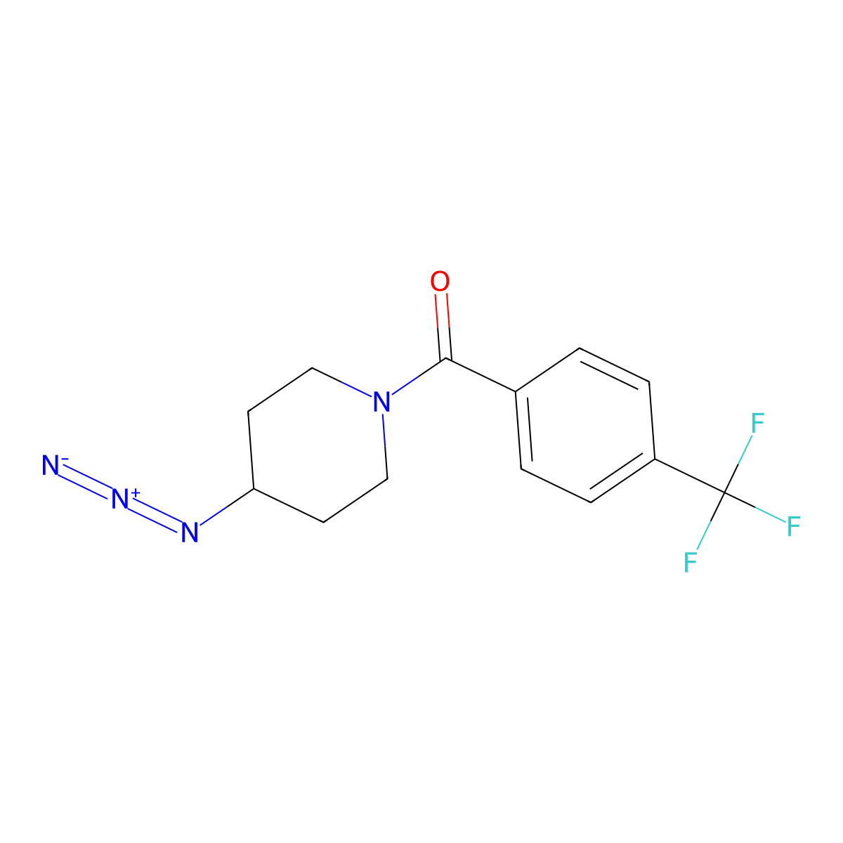 4-Azido-1-[4-(trifluoromethyl)benzoyl]piperidine molecular structure, CAS 3054552-36-9