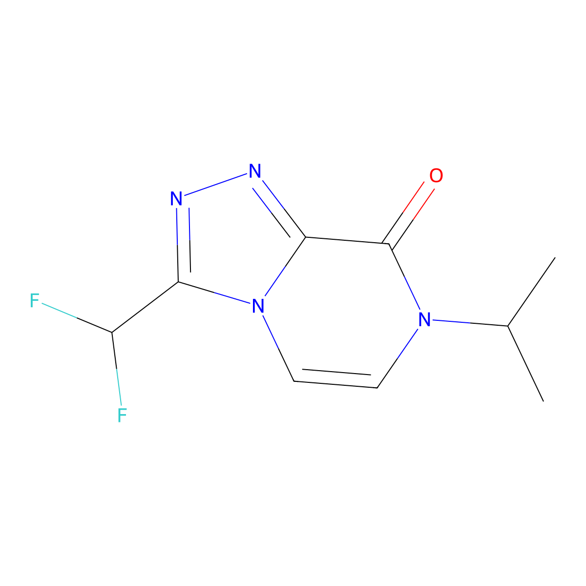 3-(difluoromethyl)-7-(propan-2-yl)-7H,8H-[1,2,4]triazolo[4,3-a]pyrazin-8-one molecular structure, CAS 3054552-62-1
