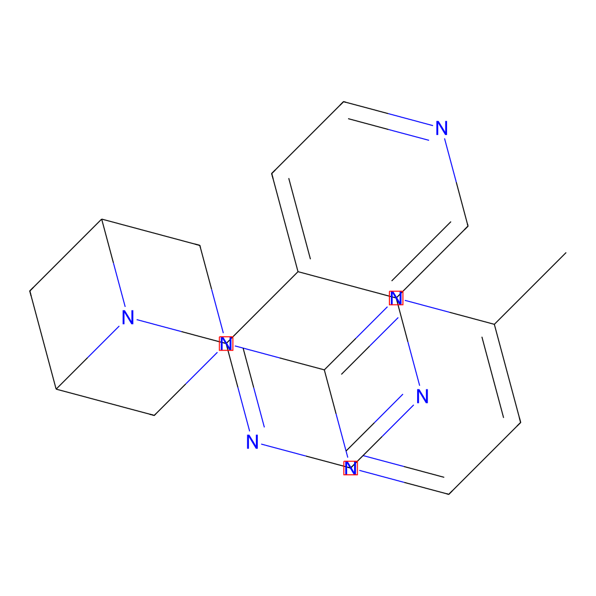 3-(4-Methylpyrimidin-2-yl)-6-{pyrido[3,4-d]pyrimidin-4-yl}-3,6-diazabicyclo[3.1.1]heptane molecular structure, CAS 3054552-84-7