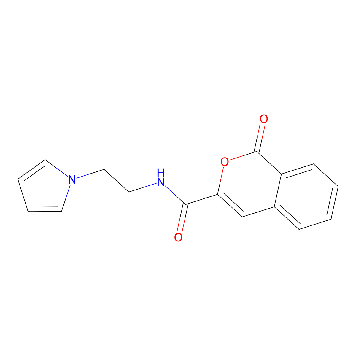 1-oxo-N-[2-(1H-pyrrol-1-yl)ethyl]-1H-isochromene-3-carboxamide molecular structure, CAS 3054553-05-5