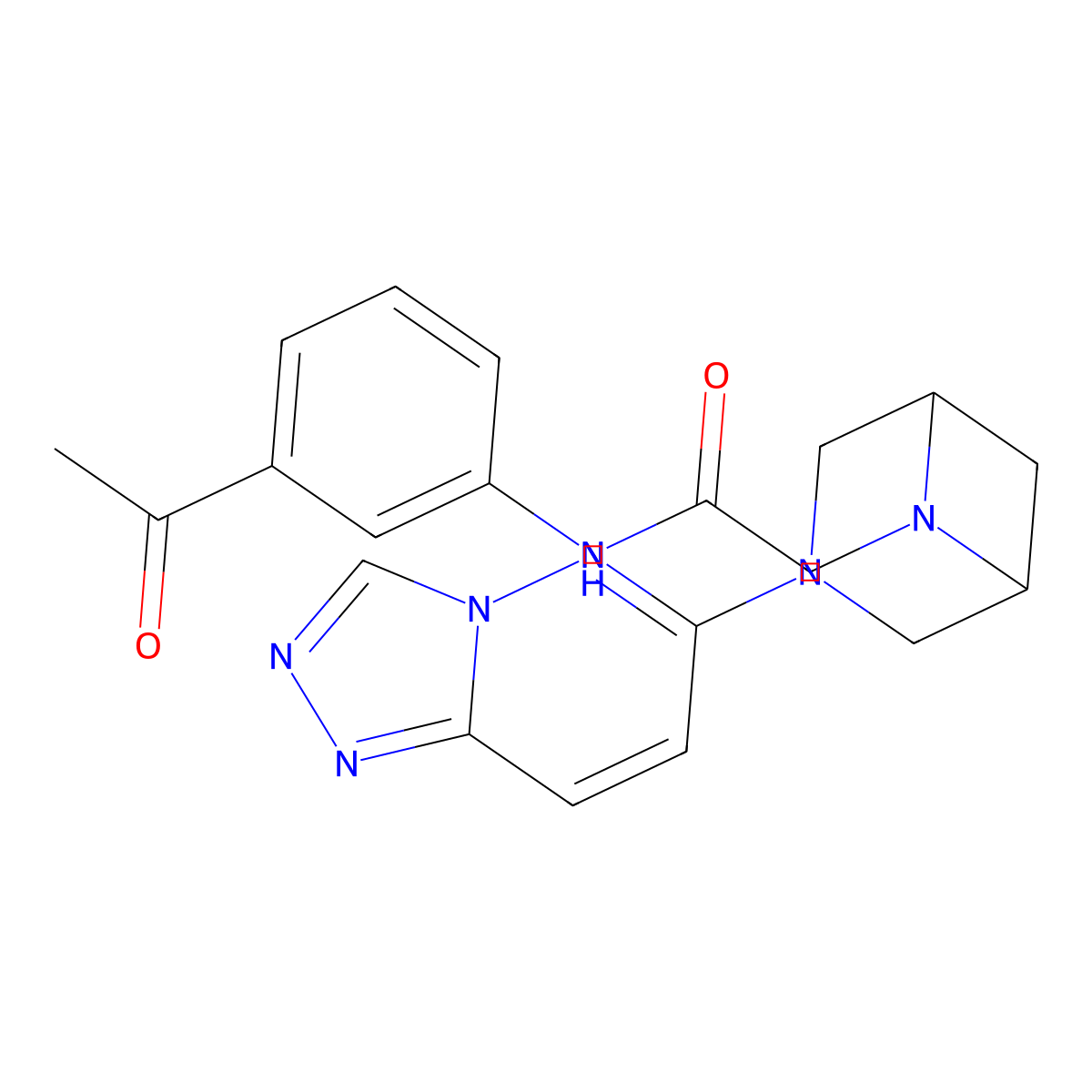 N-(3-acetylphenyl)-2-(3-{[1,2,4]triazolo[4,3-b]pyridazin-6-yl}-3,6-diazabicyclo[3.1.1]heptan-6-yl)acetamide molecular structure, CAS 3054553-44-2