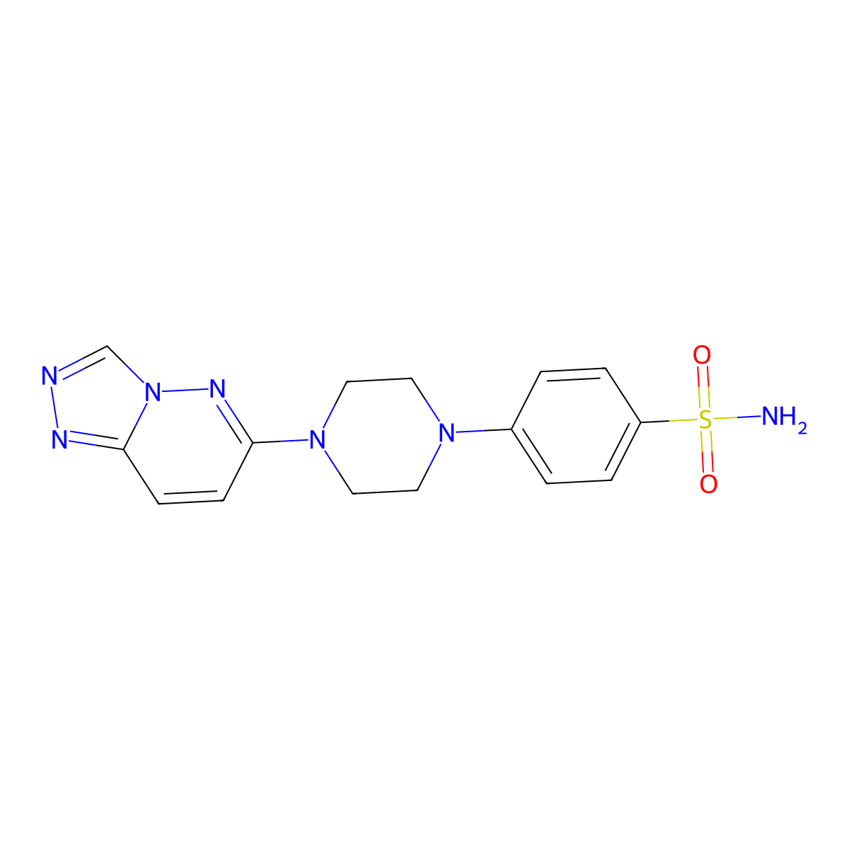 4-(4-{[1,2,4]Triazolo[4,3-b]pyridazin-6-yl}piperazin-1-yl)benzene-1-sulfonamide molecular structure, CAS 3054553-58-8
