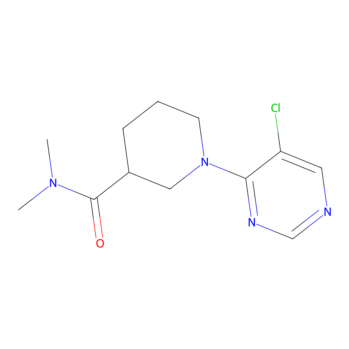 1-(5-chloropyrimidin-4-yl)-N,N-dimethylpiperidine-3-carboxamide molecular structure, CAS 3054553-66-8
