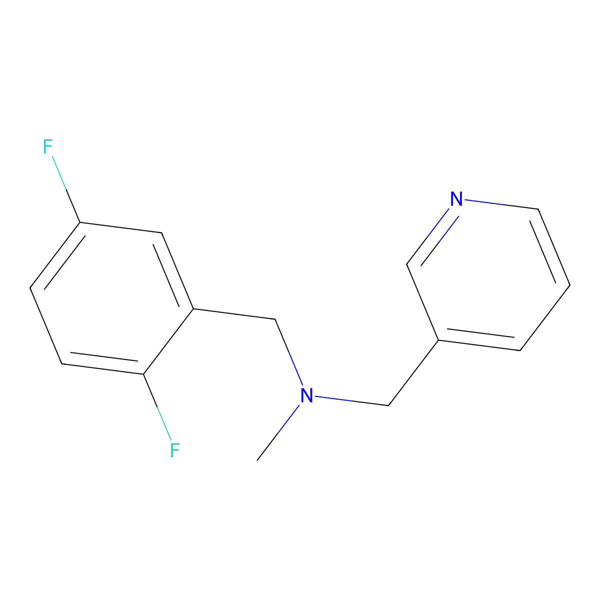 [(2,5-Difluorophenyl)methyl](methyl)[(pyridin-3-yl)methyl]amine molecular structure, CAS 3054554-15-0