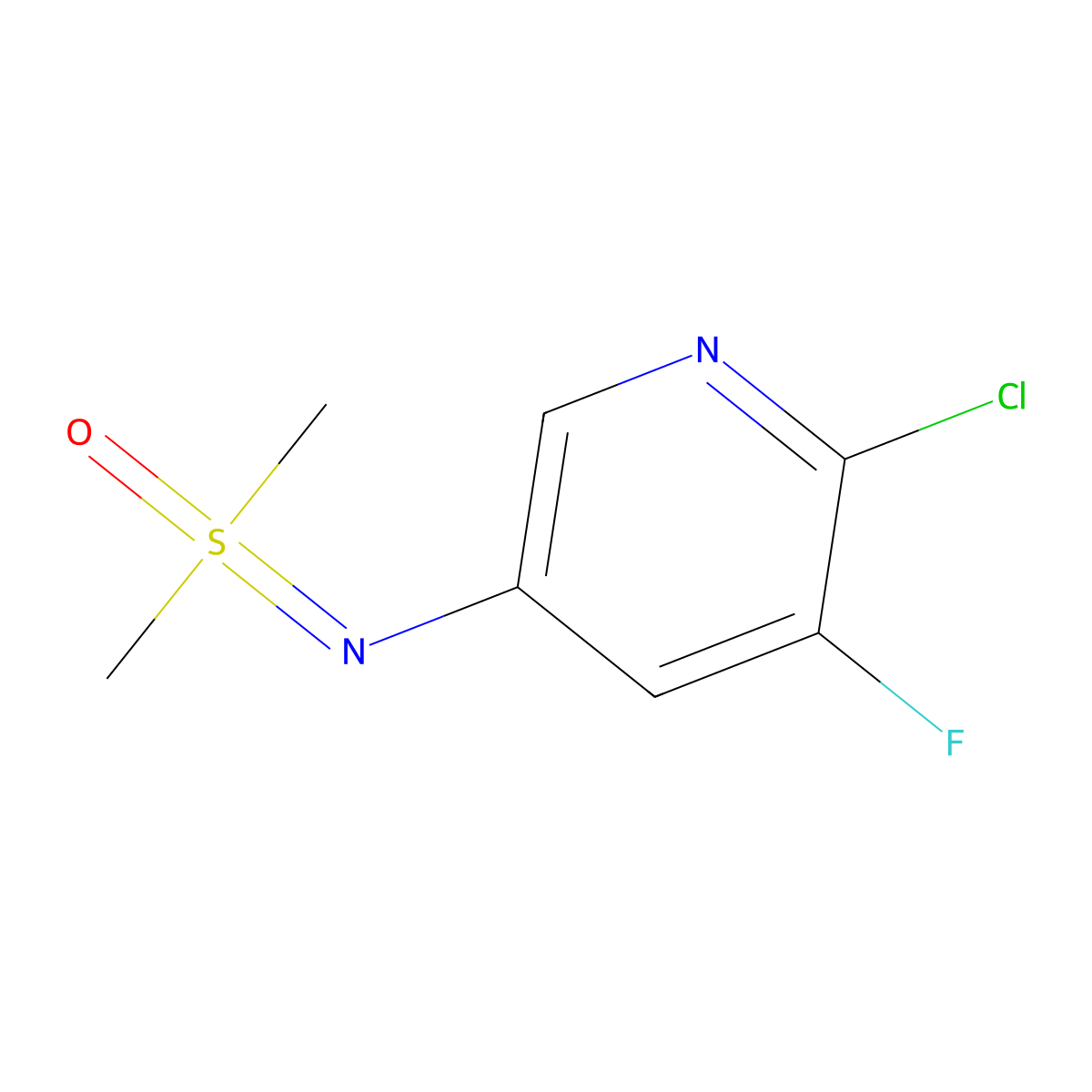 [(6-Chloro-5-fluoropyridin-3-yl)imino]dimethyl-lambda6-sulfanone molecular structure, CAS 3054554-30-9