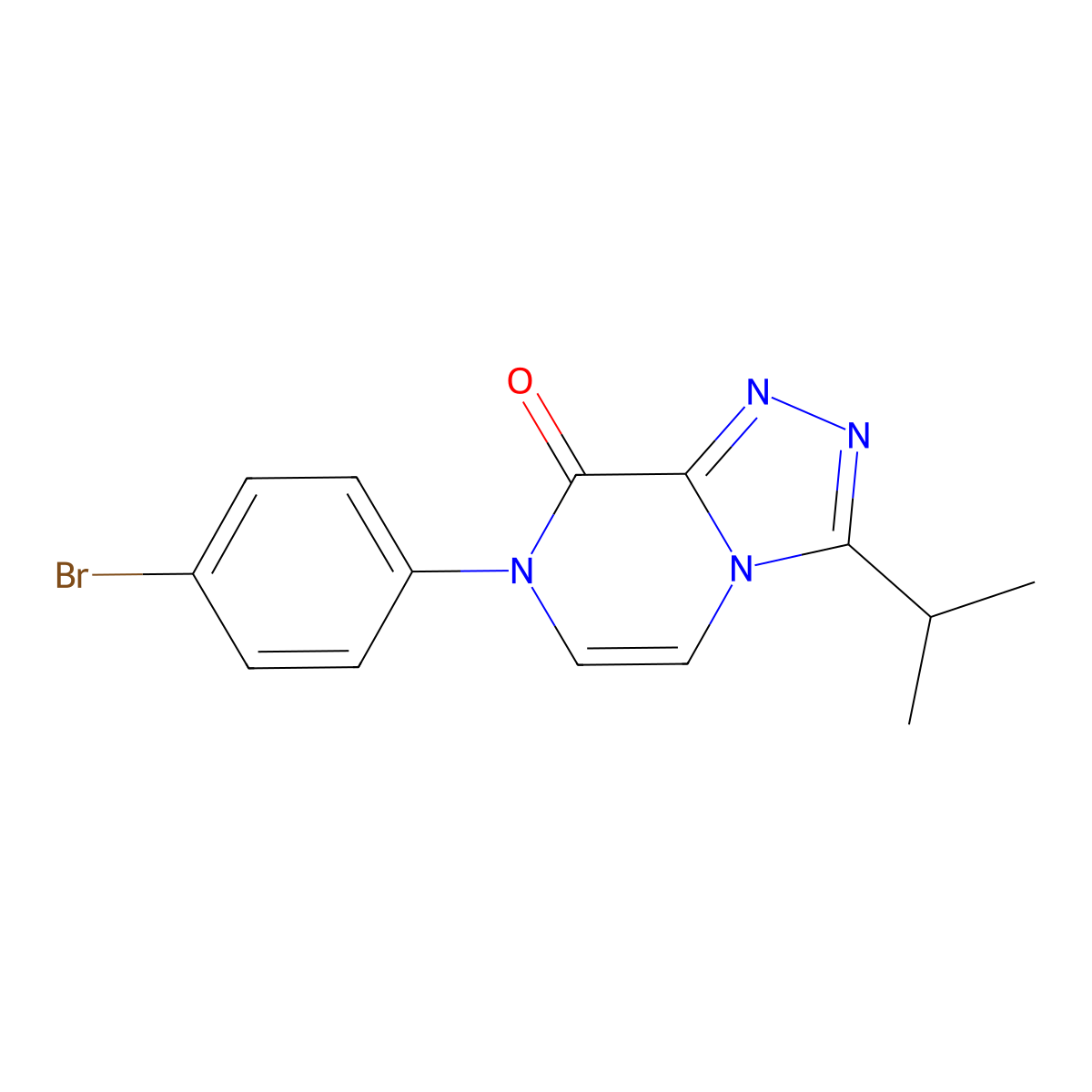 7-(4-bromophenyl)-3-(propan-2-yl)-7H,8H-[1,2,4]triazolo[4,3-a]pyrazin-8-one molecular structure, CAS 3054554-46-7