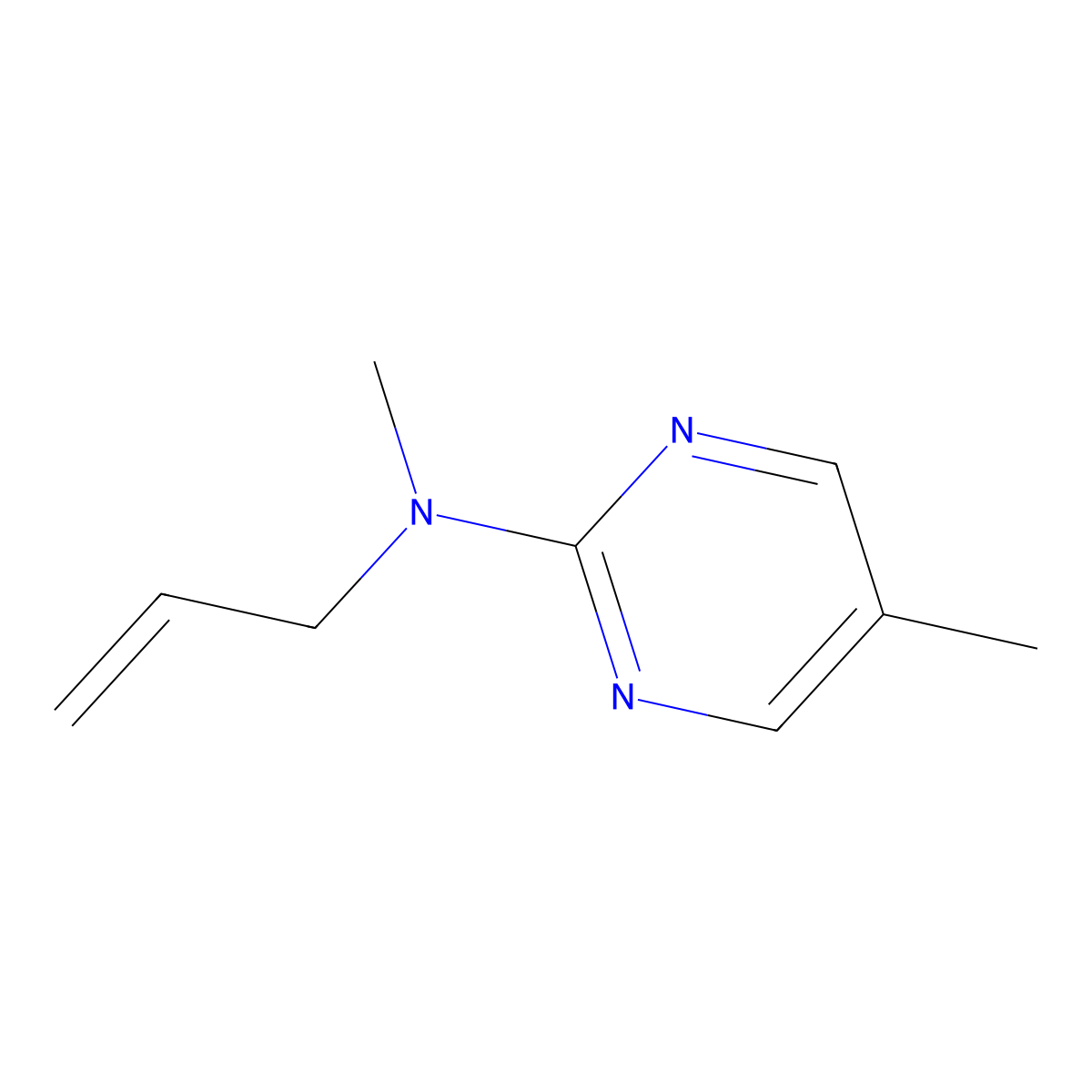 N,5-dimethyl-N-(prop-2-en-1-yl)pyrimidin-2-amine molecular structure, CAS 3054554-52-5