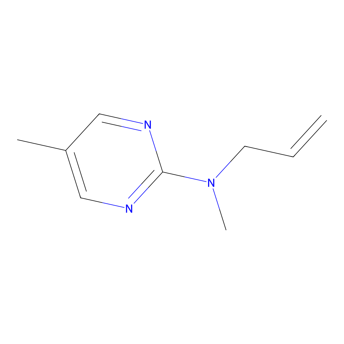 N,5-dimethyl-N-(prop-2-en-1-yl)pyrimidin-2-amine molecular structure, CAS 3054554-52-5