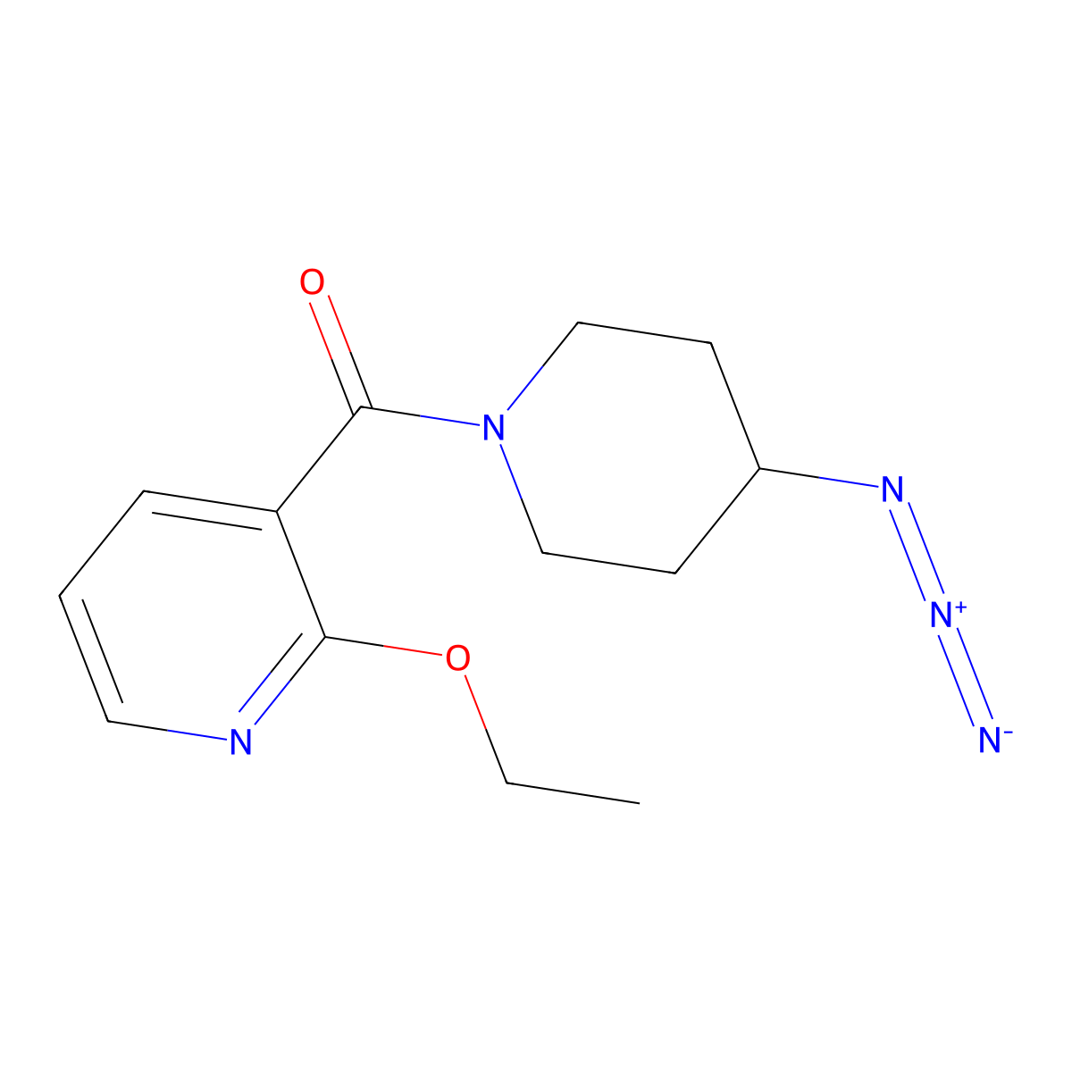 3-(4-Azidopiperidine-1-carbonyl)-2-ethoxypyridine molecular structure, CAS 3054554-85-4